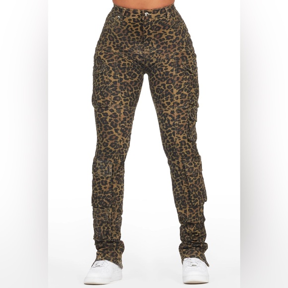 Rockstar Original Denim - 🔥Rockstar Original 🔥Cheetah Stacked Cargo Jeans – Size Large